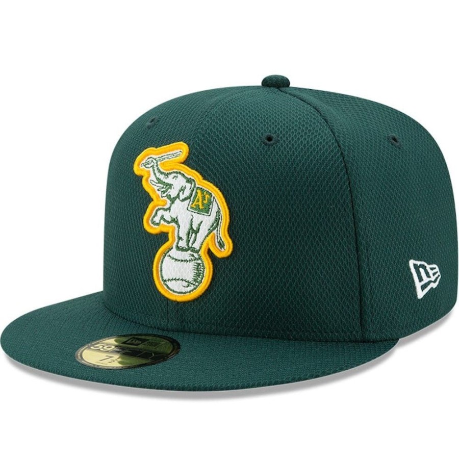 Men New Era Fitted | New Era 59Fifty Diamond Era Fitted Cap Oakland Athletics - Green