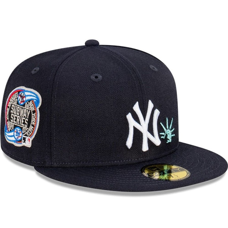 Men New Era Fitted | New Era 59Fifty Subway Series 2000 Liberty Fitted Cap New York Yankees - Navy