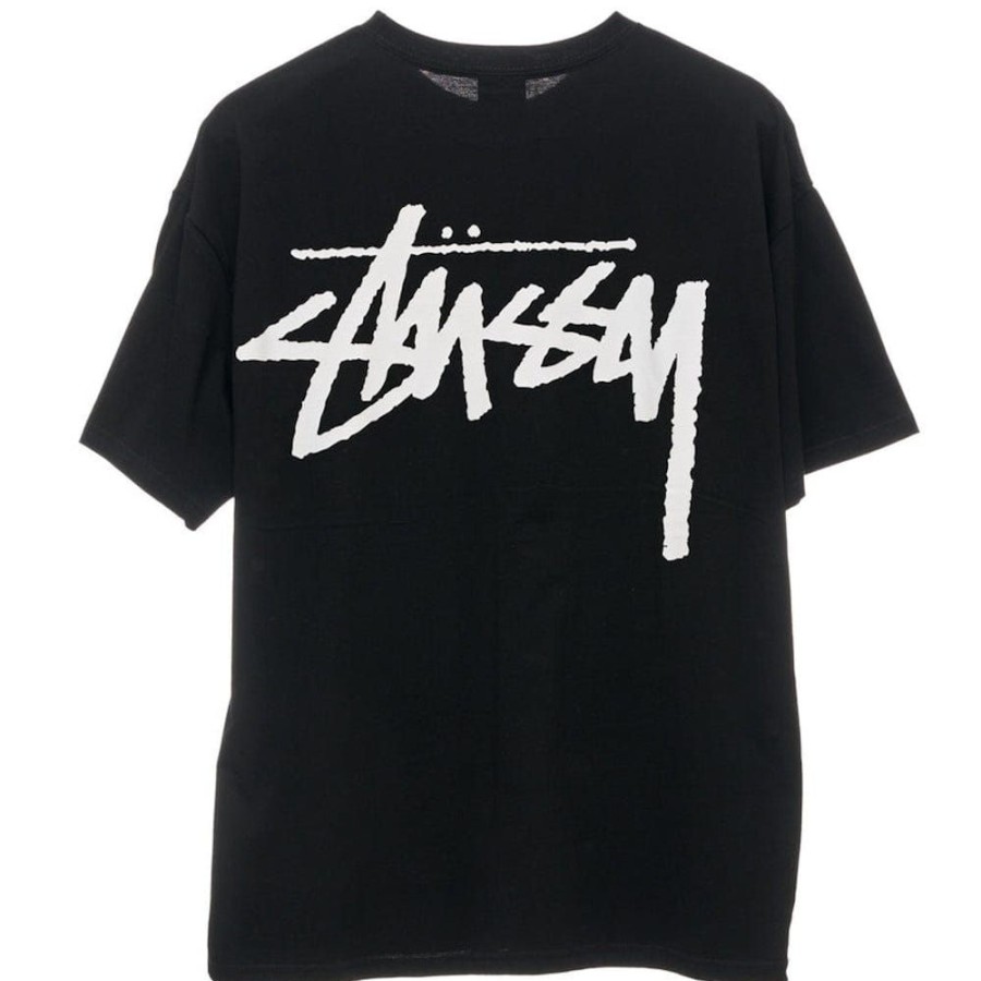 Women Stussy Tops | Stussy Womens Bigger Stock Relaxed Tee - Black