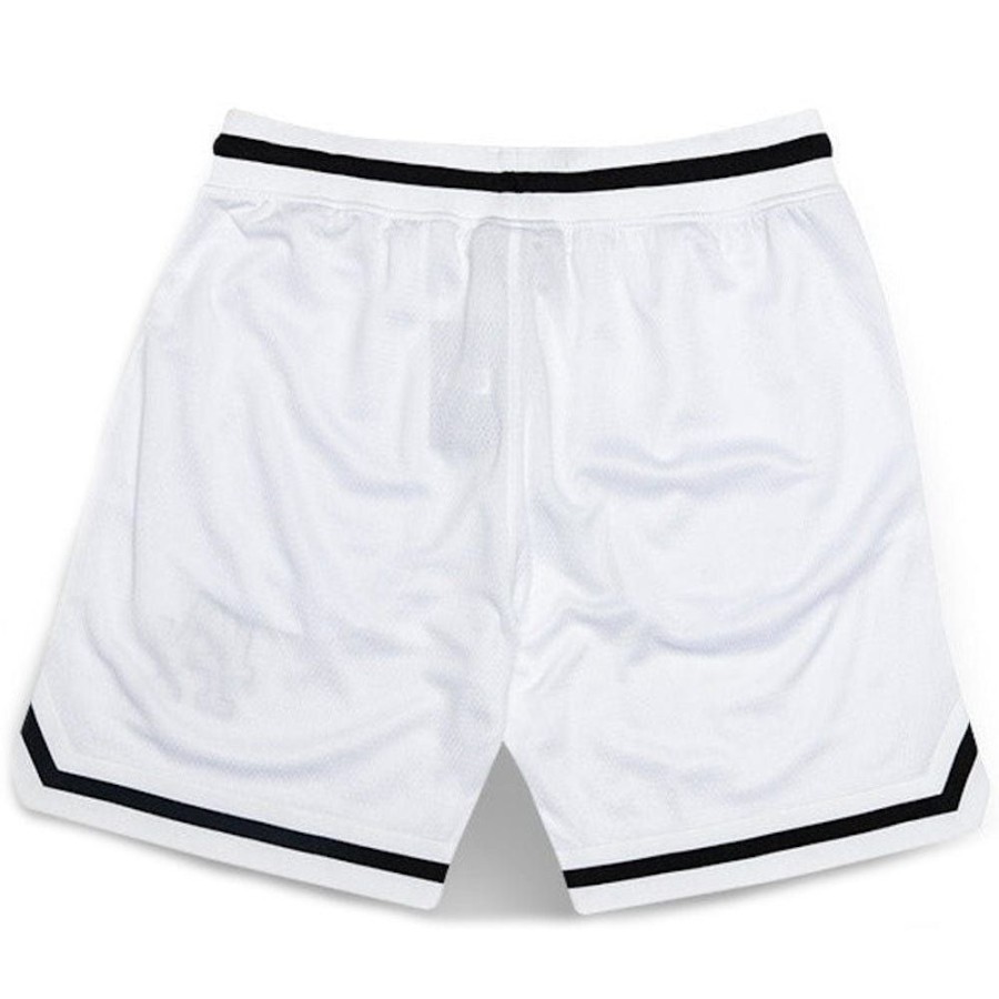 Men New Era Mlb Clothing | New Era Monochrome Mesh Short Los Angeles Dodgers - White