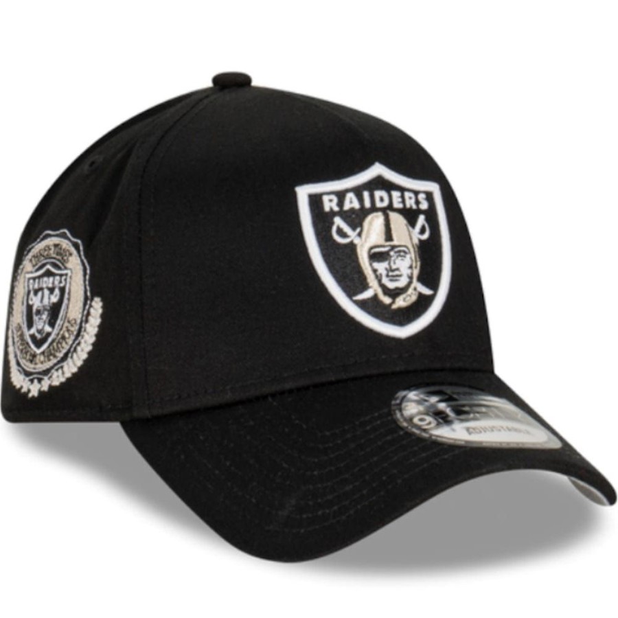 Men New Era Nfl Hats | New Era 9Forty A-Frame Champions Snapback Las Vegas Raiders - Black