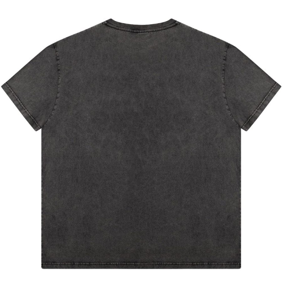 Men WNDRR Tees | Wndrr Accent Box Fit Tee - Washed Black