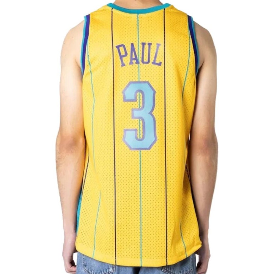 Men Mitchell u0026 Ness Nba Clothing | Mitchell & Ness Swingman Jersey New Orleans Hornets Chris Paul Alt 10/11 - Yellow