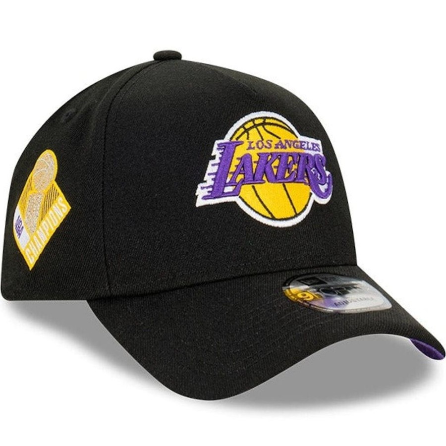 Men New Era Nba Hats | New Era 9Forty A-Frame Nba Champs Snapback Los Angeles Lakers - Black