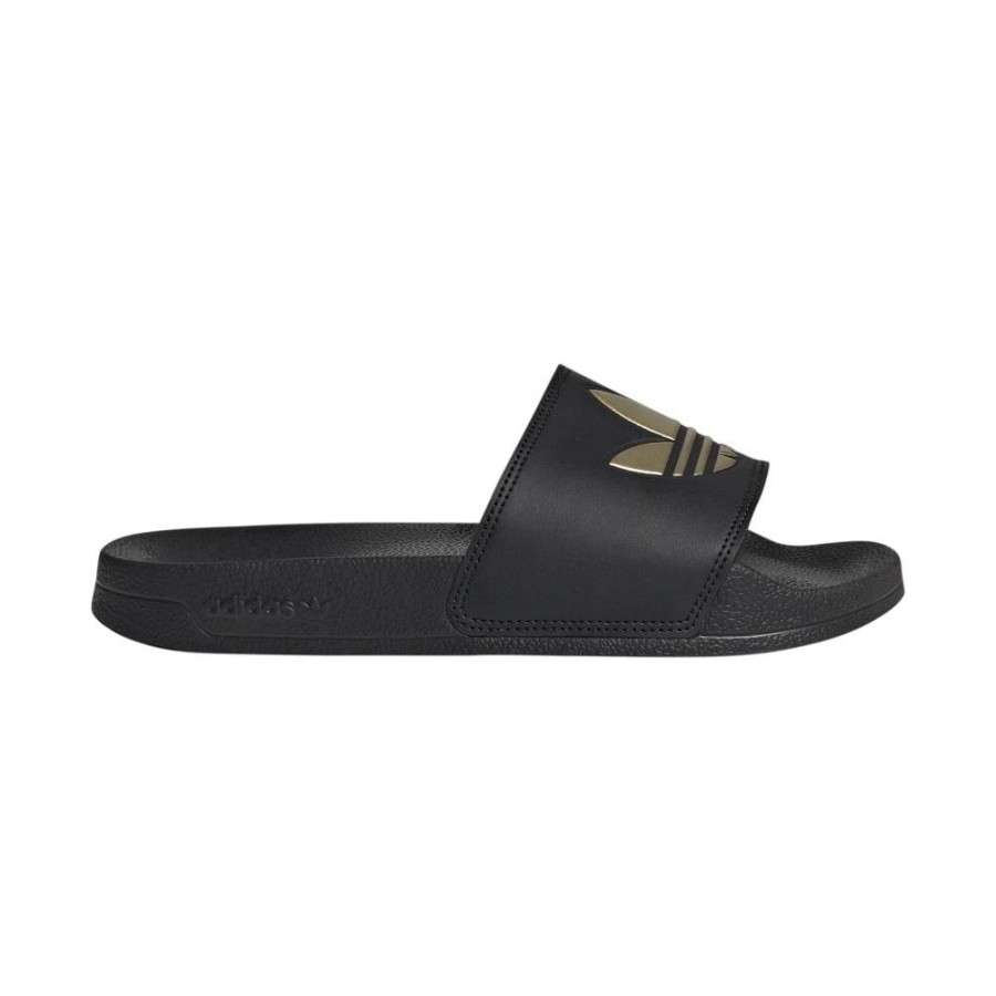 Women Adidas Adidas | Adidas Womens Adilette Lite Slide - Black / Gold