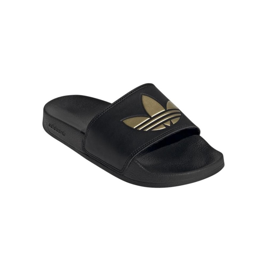 Women Adidas Adidas | Adidas Womens Adilette Lite Slide - Black / Gold