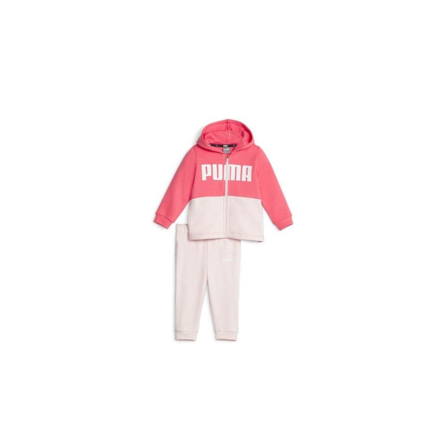 Kids Puma Kids | Puma Infants Minicats Colourblock Jogger Set - Frosty Pink