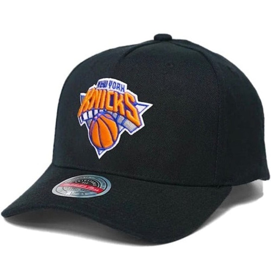 Men Mitchell u0026 Ness Nba Hats | Mitchell & Ness Team Colour Logo Classic Red Snapback New York Knicks - Black