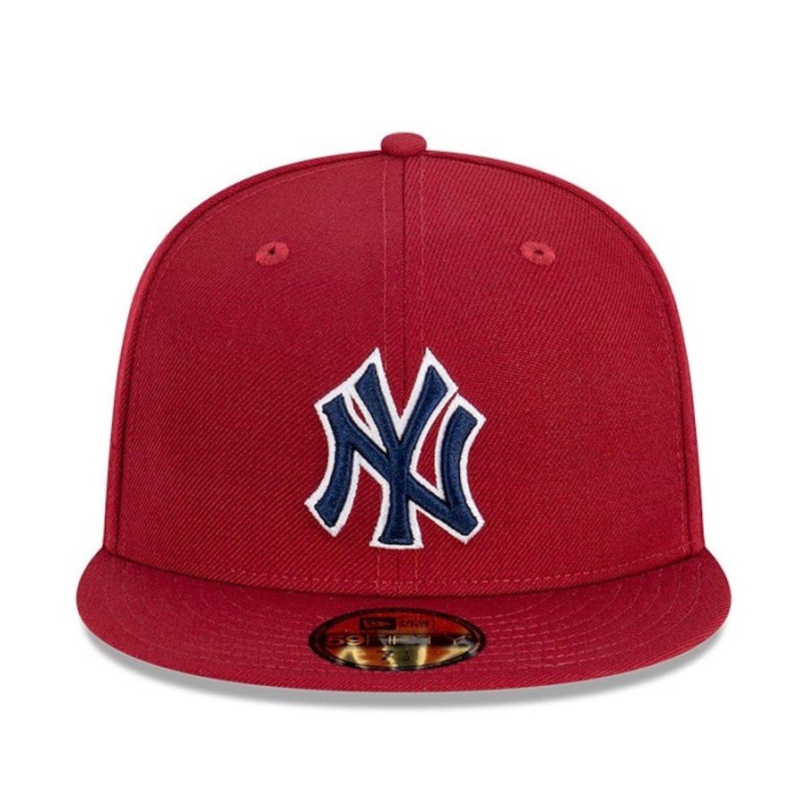 Men New Era Mlb Hats | New Era 59Fifty Bordeaux Blue Fitted Cap New York Yankees - Cardinal / Navy