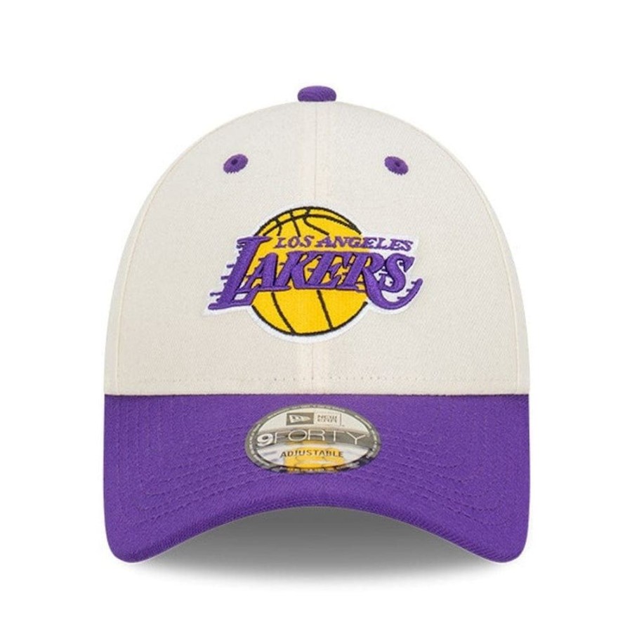 Men New Era Nba Hats | New Era 9Forty Champs Snapback Los Angeles Lakers - Chrome White / Purple