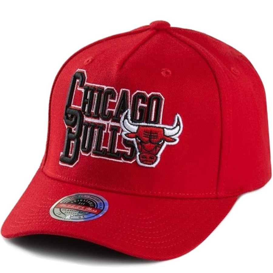 Men Mitchell u0026 Ness Snapback | Mitchell & Ness Interlocked Classic Red Snapback Chicago Bulls - Red