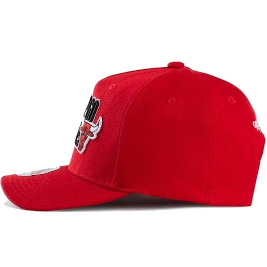 Men Mitchell u0026 Ness Snapback | Mitchell & Ness Interlocked Classic Red Snapback Chicago Bulls - Red