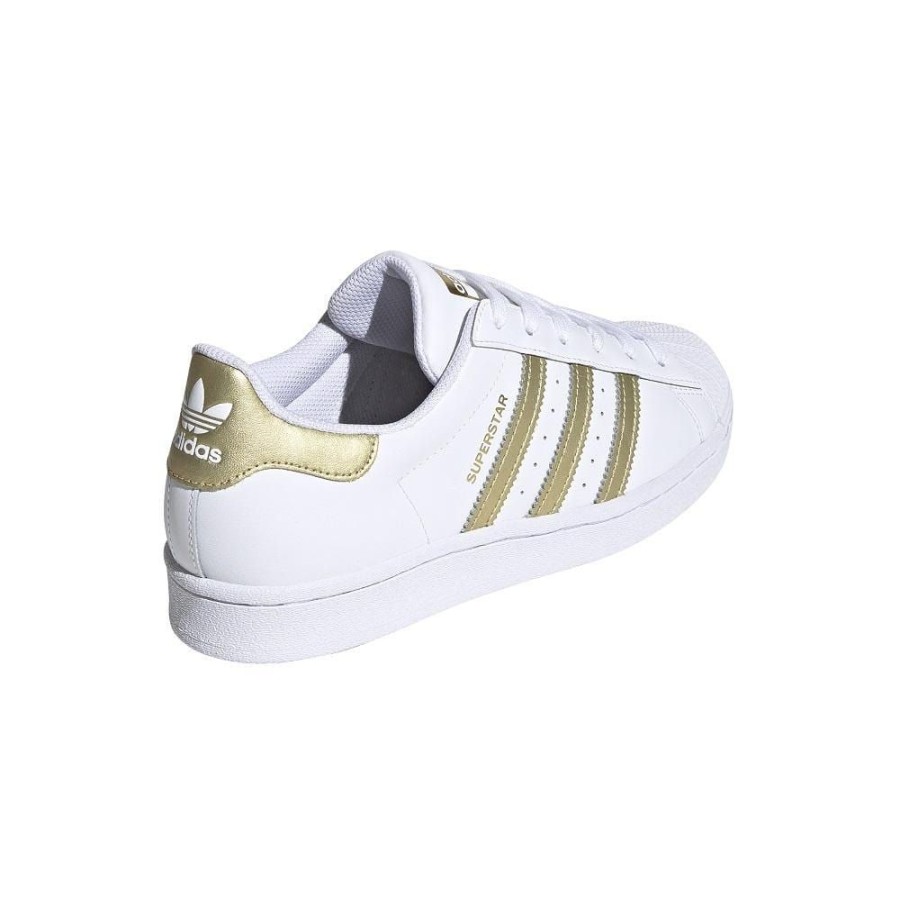 Women Adidas Adidas | Adidas Womens Superstar - White / Gold Metallic