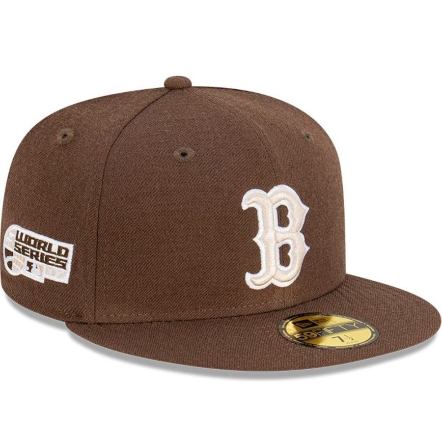 Men New Era Fitted | New Era 59Fifty World Series Fitted Cap Boston Red Sox - Walnut / Stone / White