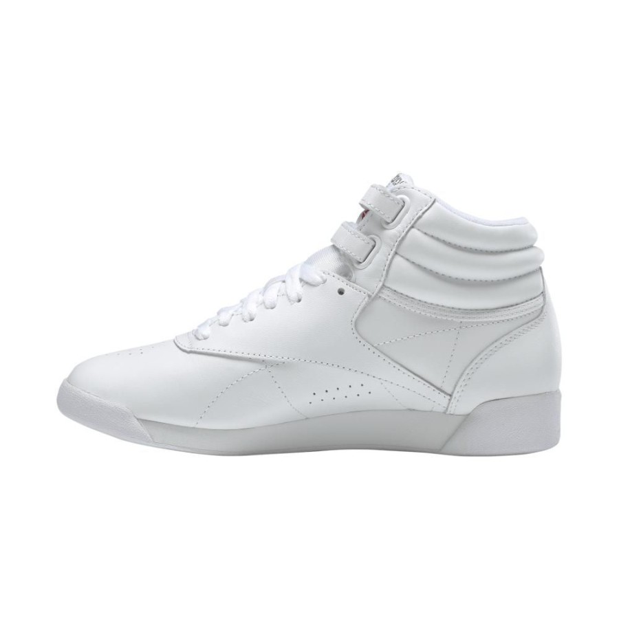 Women Reebok Reebok | Reebok Womens Freestyle Hi - White / Silver