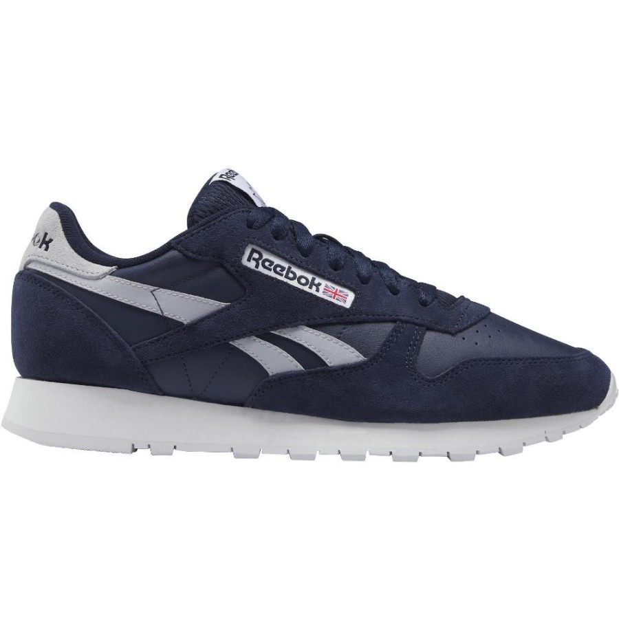 Men Reebok Reebok | Reebok Classic Leather - Navy / Grey / White