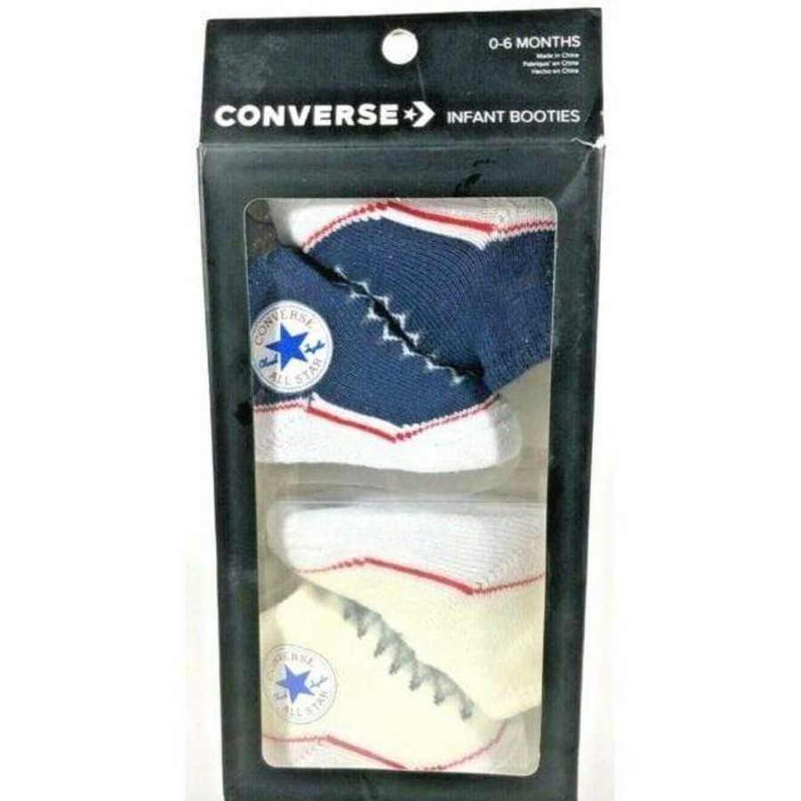 Kids Converse Kids | Converse Infants Chuck Taylor Booties 2 Pack - Ivory / Navy