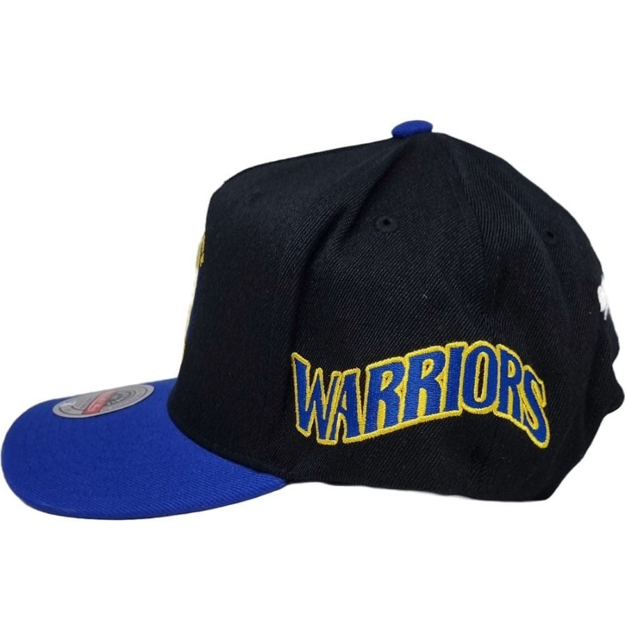 Men Mitchell u0026 Ness Snapback | Mitchell & Ness Swerve Classic Red Snapback Golden State Warriors - Black / Blue