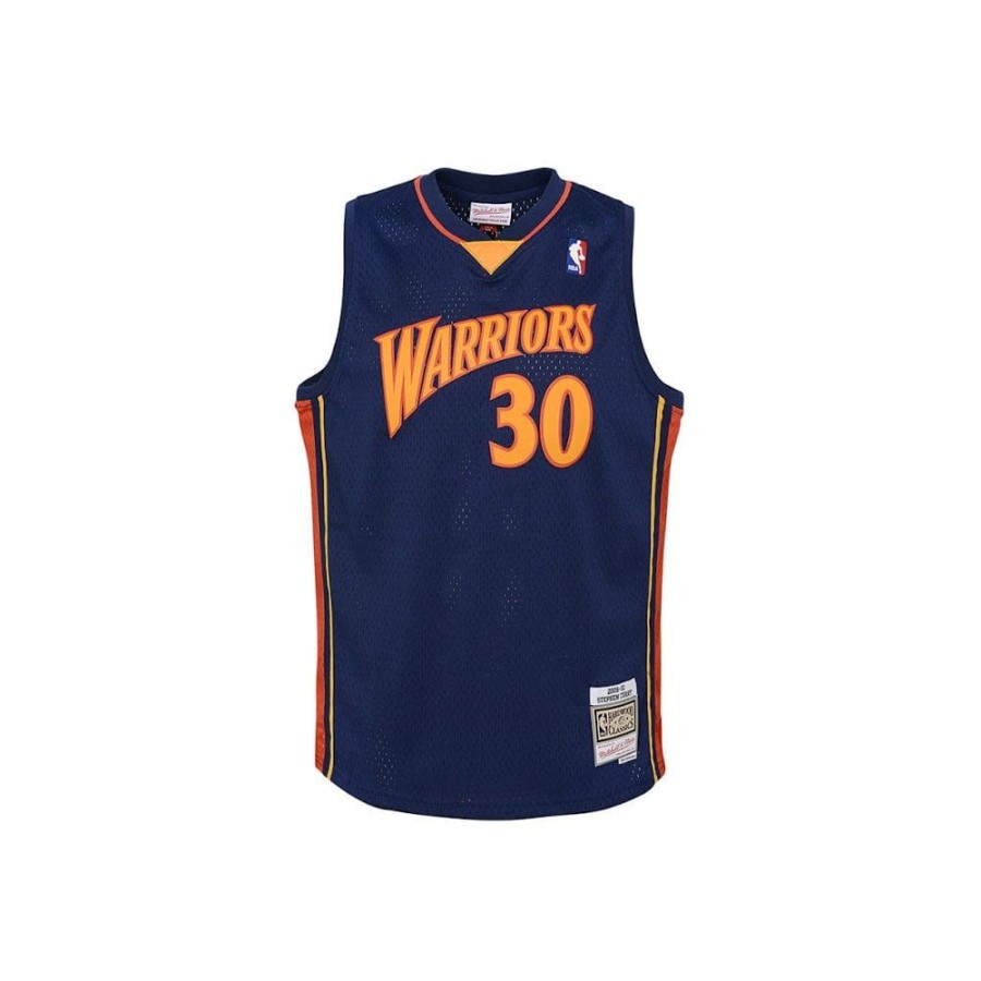 Kids Mitchell u0026 Ness Kids | Mitchell & Ness Youth Swingman Jersey Golden State Warriors Stephen Curry Home 09/10 - Navy