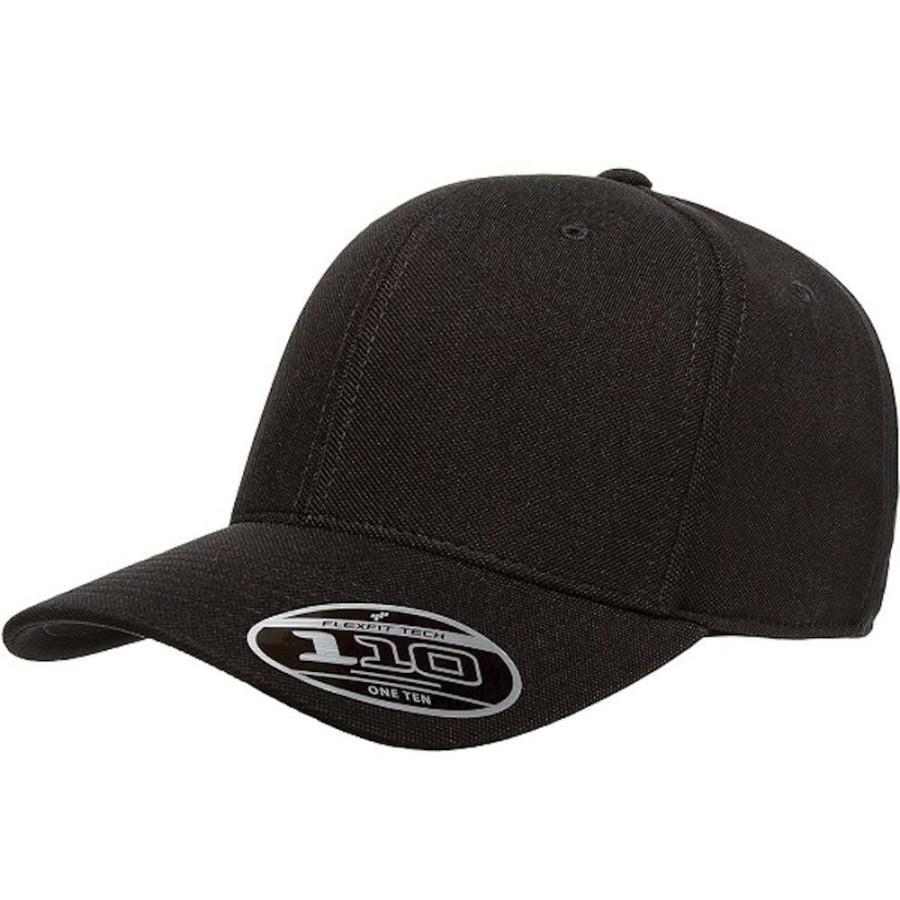 Men Flexfit Strapback | Flexfit 110P Cool & Dry Mini Pique Strapback - Black