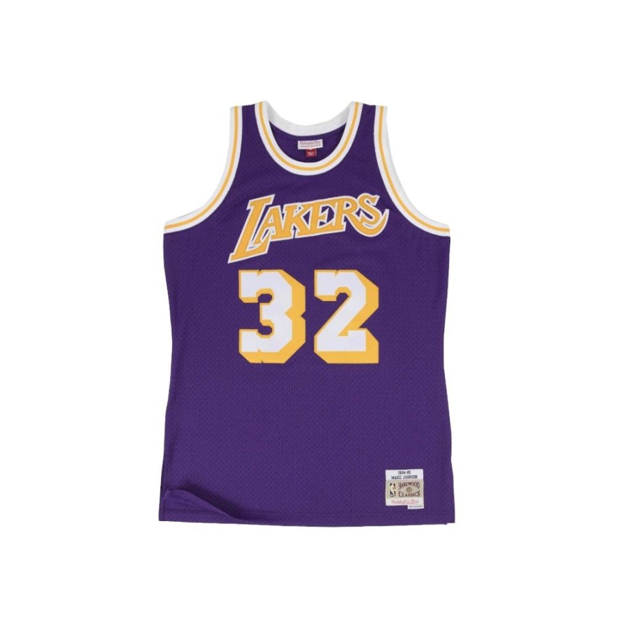 Men Mitchell u0026 Ness Nba Clothing | Mitchell & Ness Youth Swingman Jersey Los Angeles Lakers Magic Johnson 84/85 Road - Purple