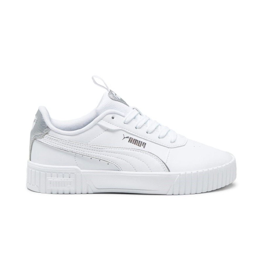 Women Puma Puma | Puma Womens Carina 2.0 Pop Up Metallics - White / Silver