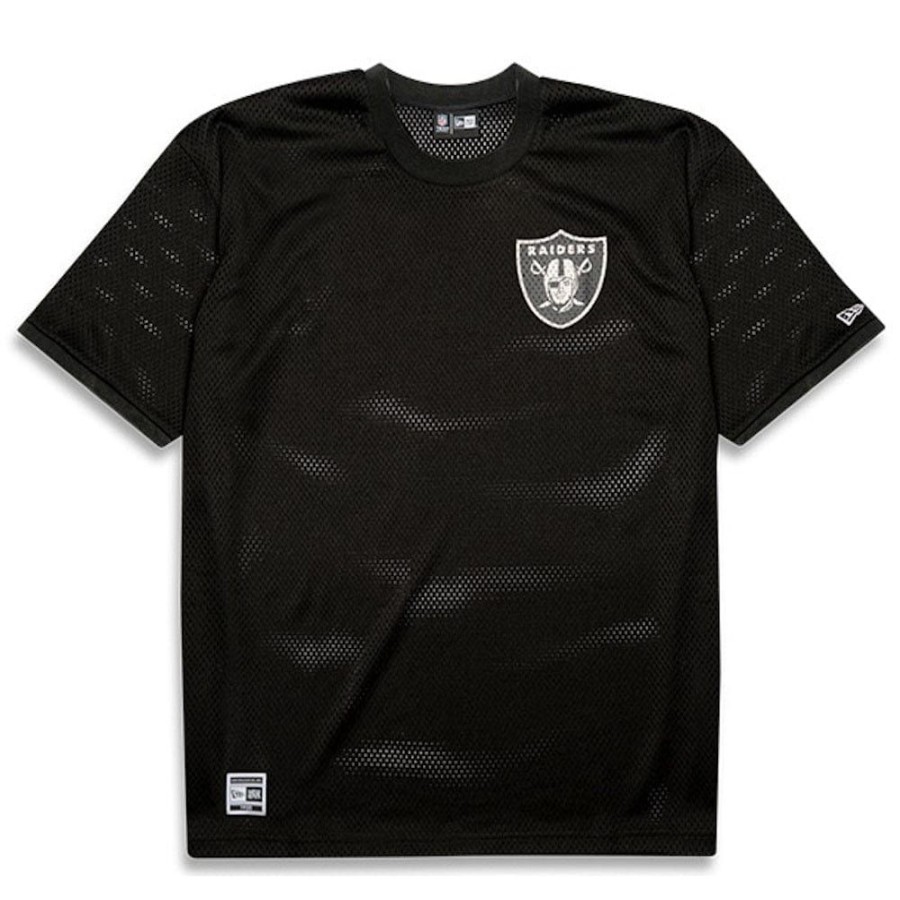 Men New Era Nfl Clothing | New Era Mesh Oversize Tee Las Vegas Raiders - Black