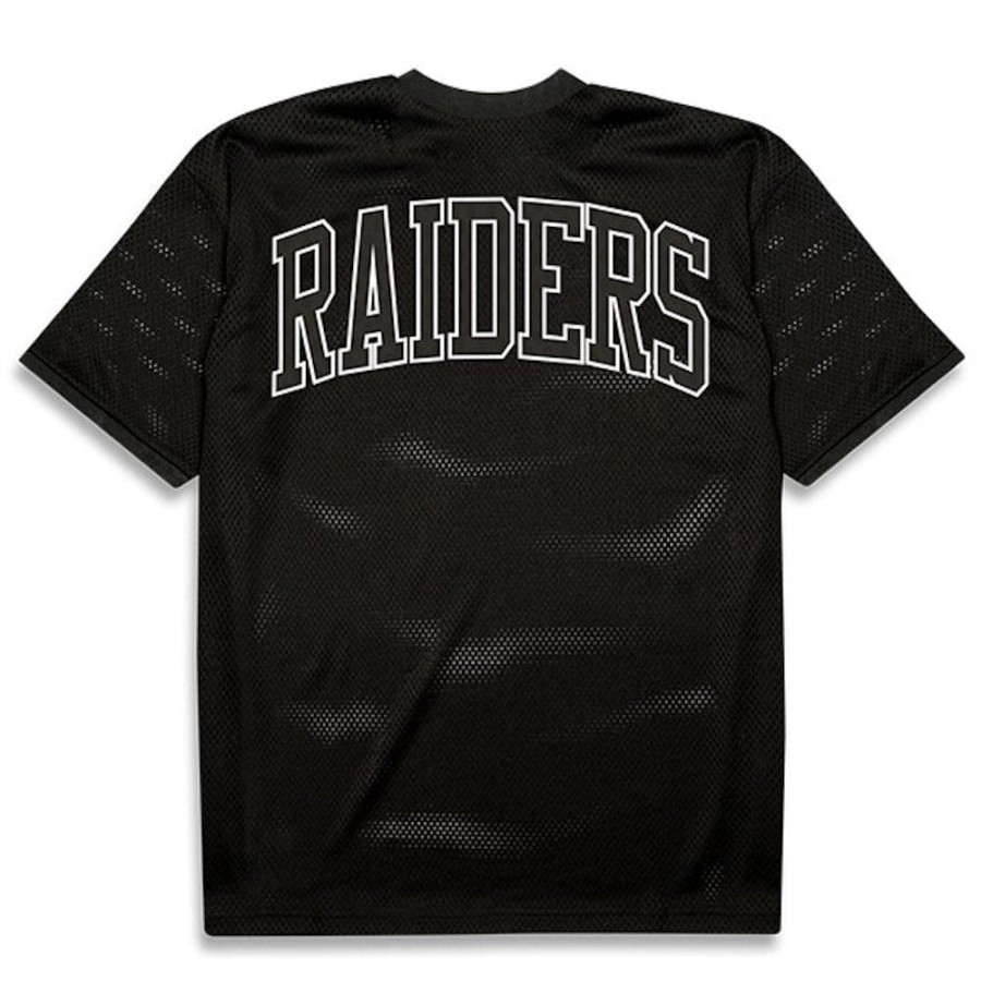 Men New Era Nfl Clothing | New Era Mesh Oversize Tee Las Vegas Raiders - Black