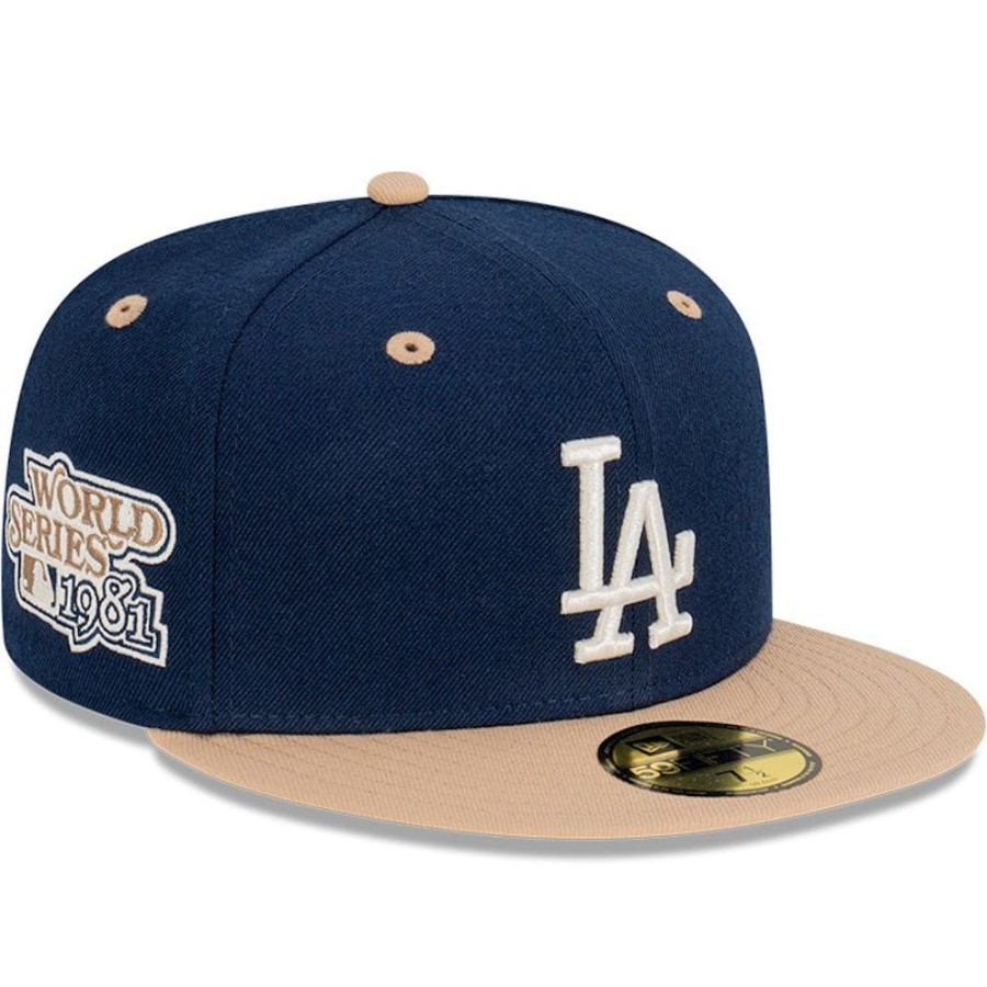 Men New Era Fitted | New Era 59Fifty Fitted Cap Los Angeles Dodgers - Oceanside Blue / Khaki / Ivory