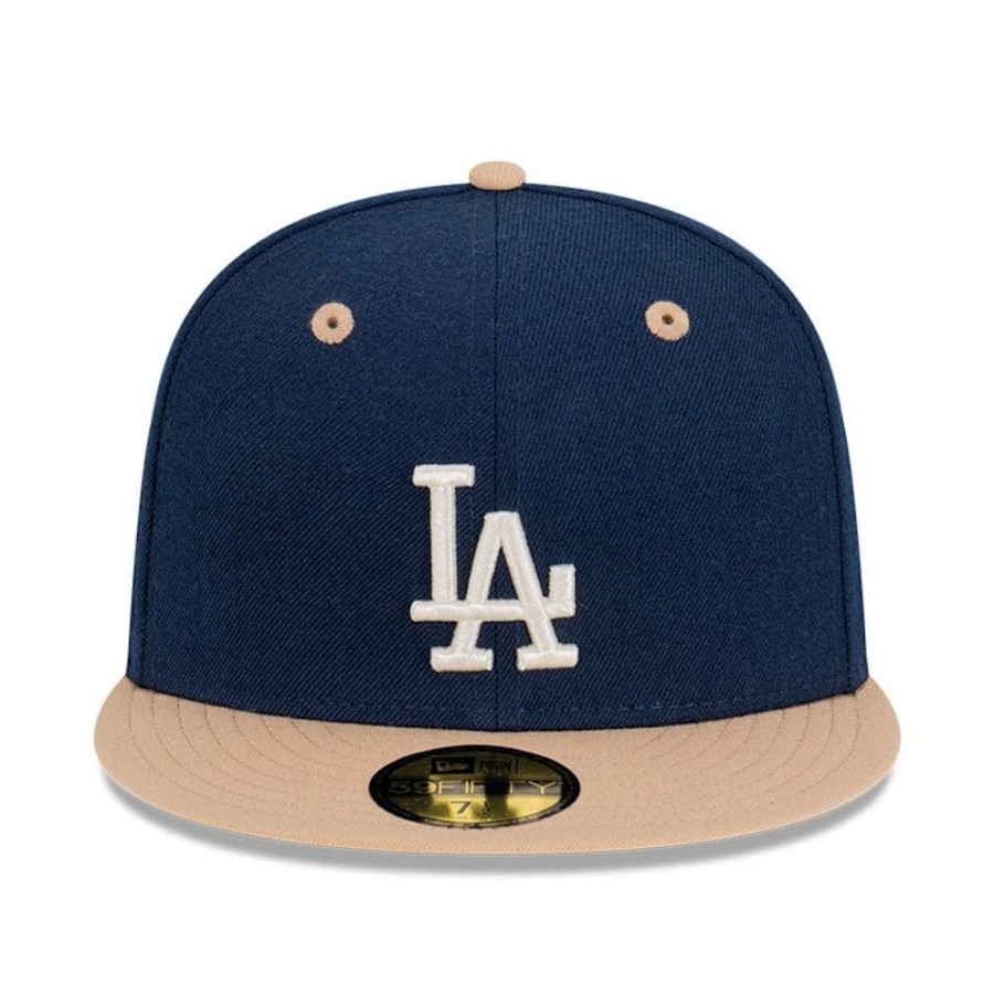 Men New Era Fitted | New Era 59Fifty Fitted Cap Los Angeles Dodgers - Oceanside Blue / Khaki / Ivory