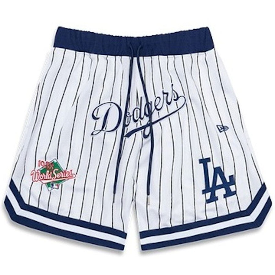 Men New Era Shorts | New Era Pinstripe Mesh Short Los Angeles Dodgers - White