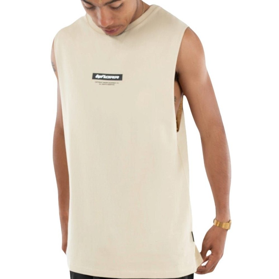 Men WNDRR Plus Size | Wndrr Backoff Muscle Top - Tan