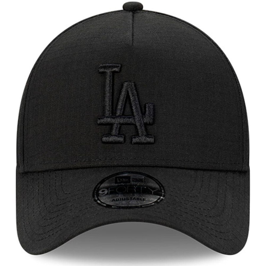 Men New Era Snapback | New Era 9Forty A-Frame Ripstop Snapback Los Angeles Dodgers - Black / Black