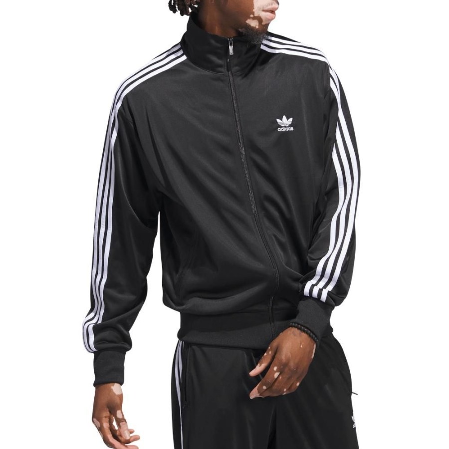 Men Adidas Plus Size | Adidas Firebird Track Top - Black / White