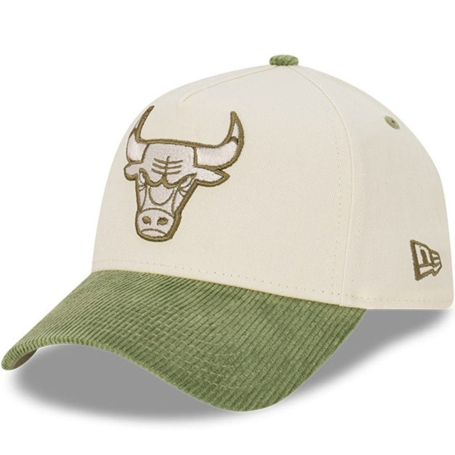 Men New Era Snapback | New Era 9Forty Cord A-Frame Snapback Chicago Bulls - Chrome White / New Olive