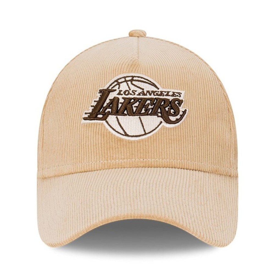 Men New Era Snapback | New Era 9Forty Cord A-Frame Snapback Los Angeles Lakers - Camel / Walnut