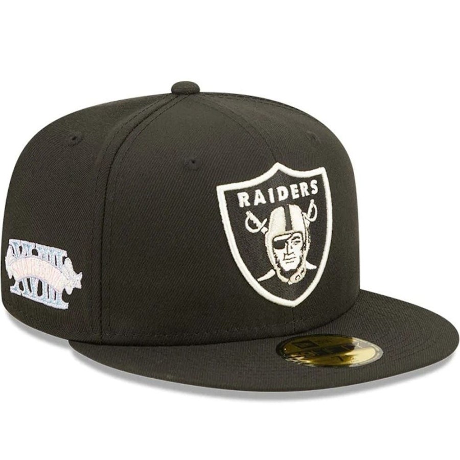 Men New Era Nfl Hats | New Era 59Fifty Pop Sweat Fitted Cap Las Vegas Raiders - Black