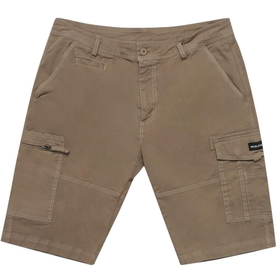 Men Henleys Plus Size | Henleys Leon Short - Desert Sand