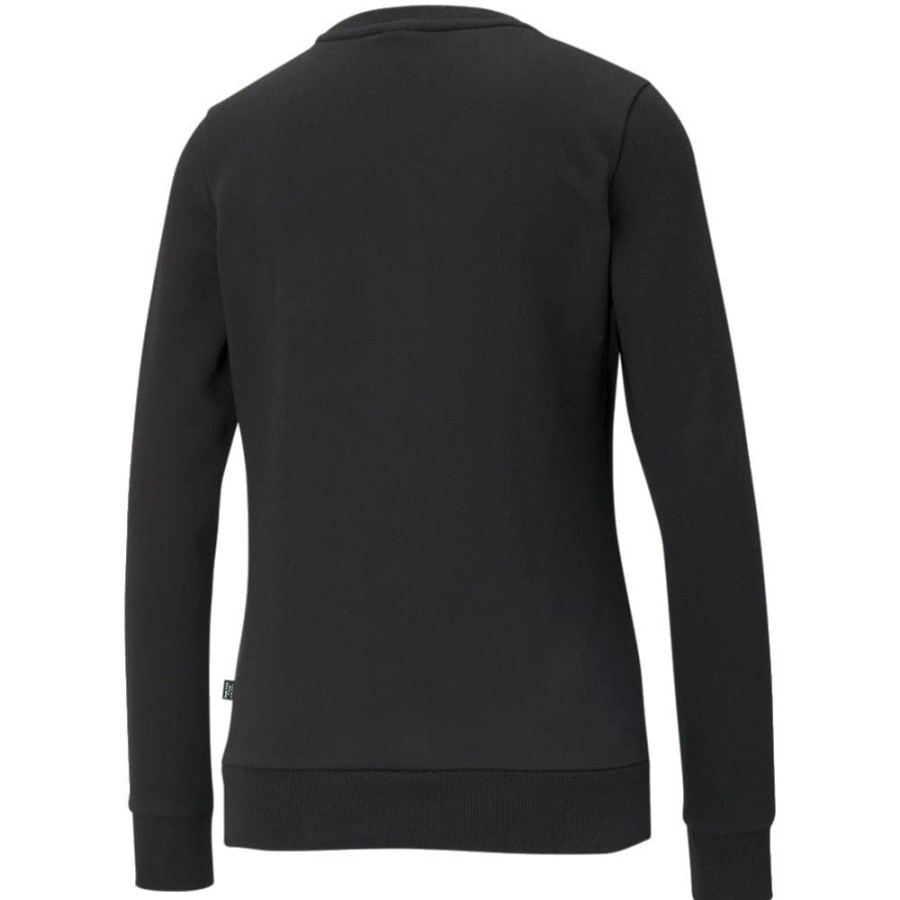 Women Puma Tops | Puma Womens Essential Logo Crew Fl - Black