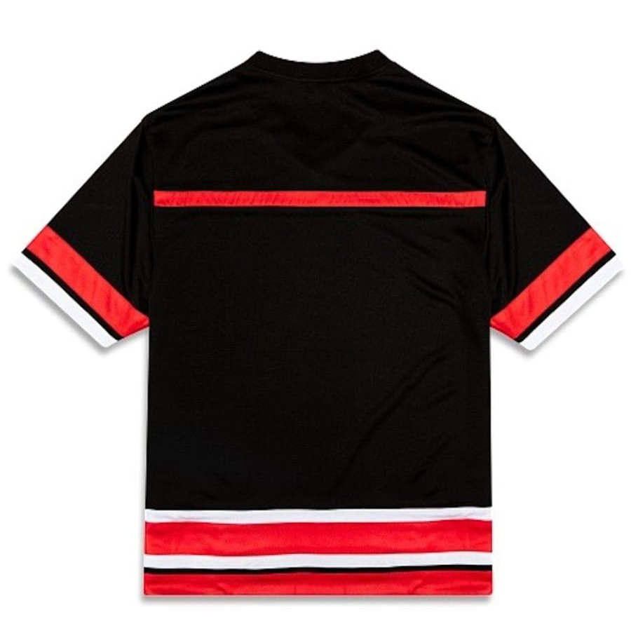 Men New Era Nba Clothing | New Era Oversize Hockey Jersey Chicago Bulls - Black