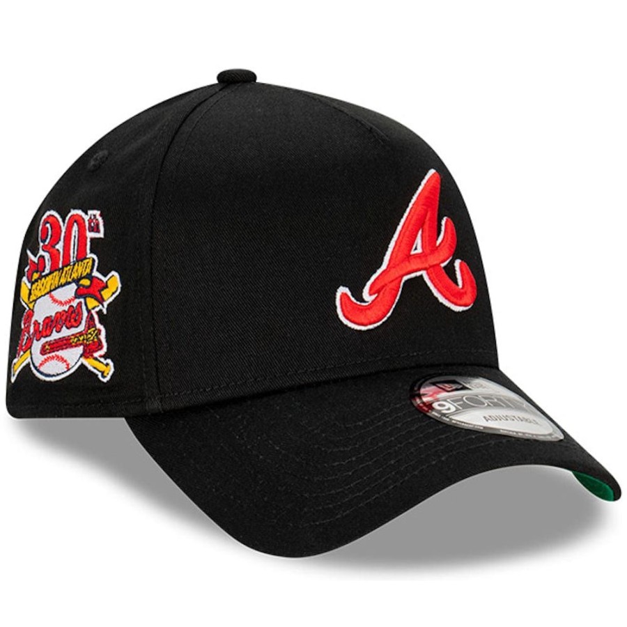 Men New Era Mlb Hats | New Era 9Forty A-Frame Snapback Atlanta Braves Anniversary - Black / Red