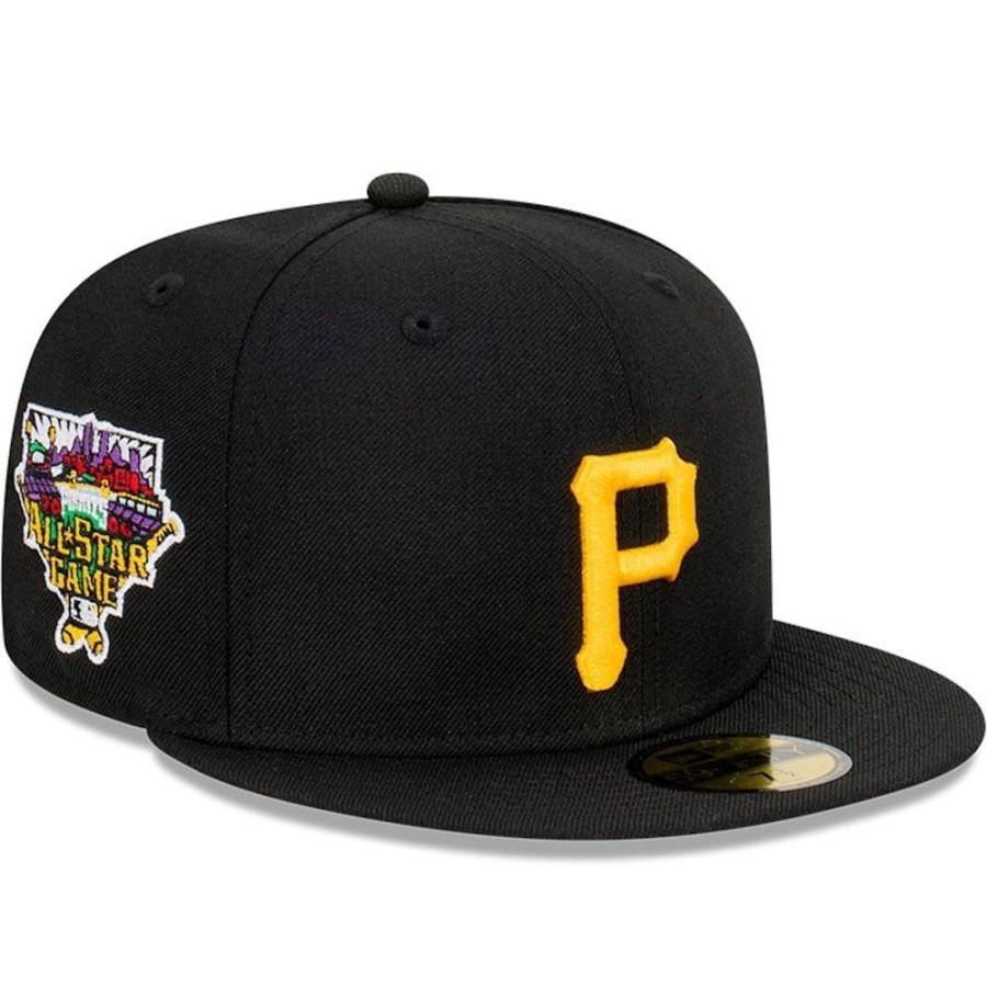 Men New Era Fitted | New Era 59Fifty Patch Up Fitted Cap Pittsburgh Pirates - Black / Grey Uv