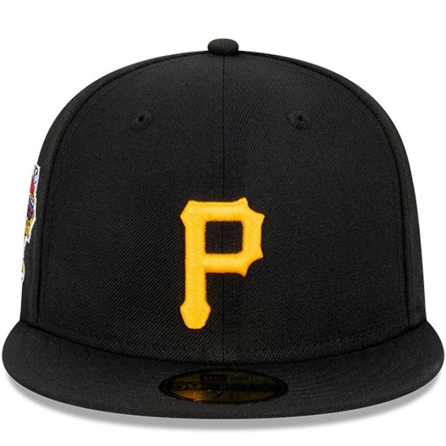 Men New Era Fitted | New Era 59Fifty Patch Up Fitted Cap Pittsburgh Pirates - Black / Grey Uv