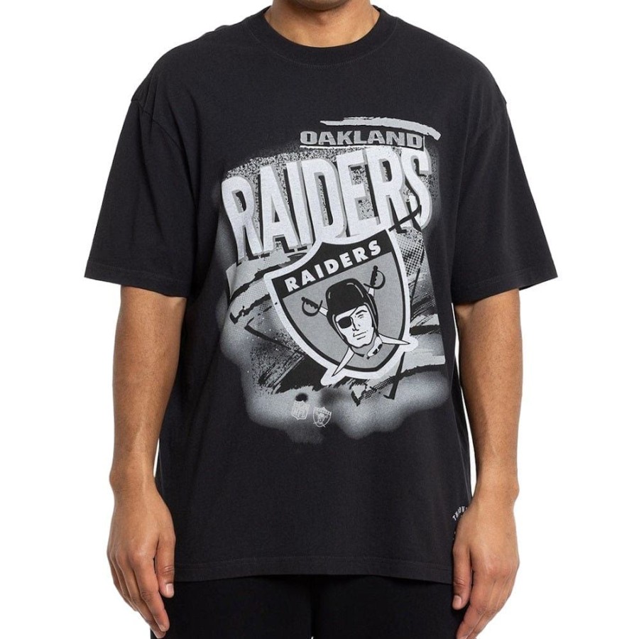 Men Mitchell u0026 Ness Tees | Mitchell & Ness Abstract Tee Las Vegas Radiers - Faded Black