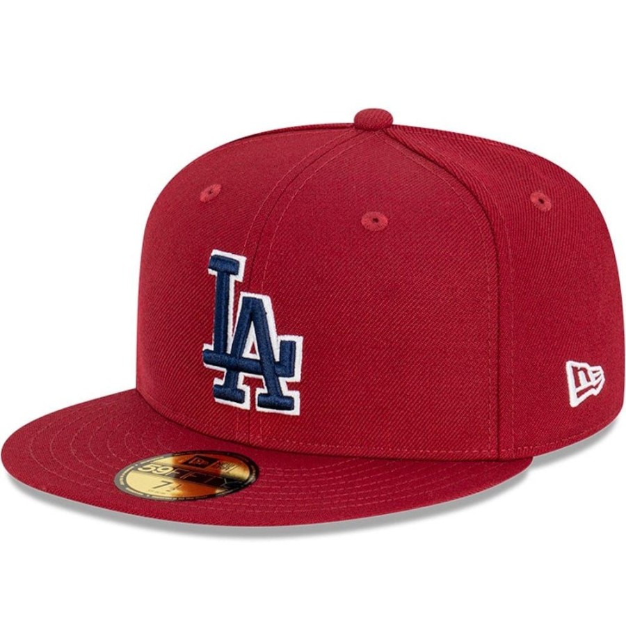 Men New Era Mlb Hats | New Era 59Fifty Bordeaux Blue Fitted Cap Los Angeles Dodgers - Cardinal / Navy