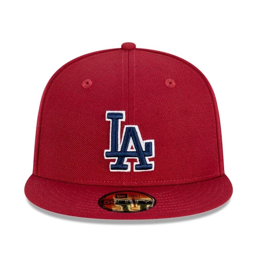 Men New Era Mlb Hats | New Era 59Fifty Bordeaux Blue Fitted Cap Los Angeles Dodgers - Cardinal / Navy