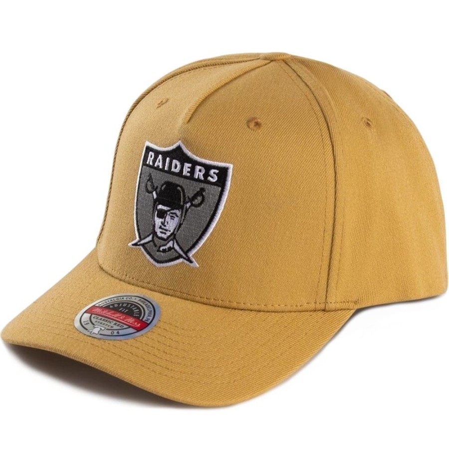 Men Mitchell u0026 Ness Nfl Hats | Mitchell & Ness Off Court Classic Redline Snapback Las Vegas Raiders - Tan