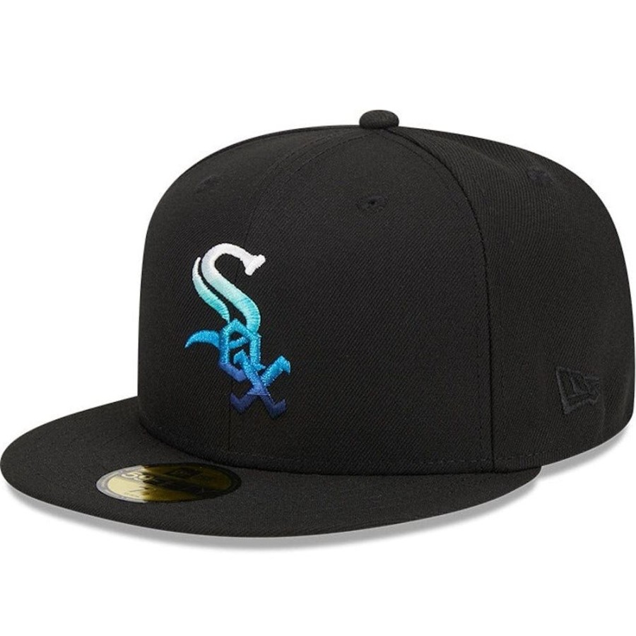 Men New Era Fitted | New Era 59Fifty Gradient Fitted Cap Chicago White Sox - Black