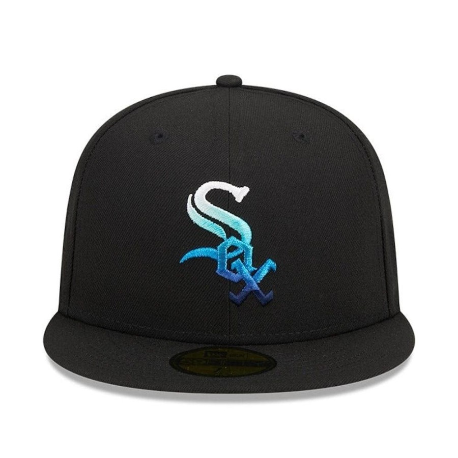 Men New Era Fitted | New Era 59Fifty Gradient Fitted Cap Chicago White Sox - Black