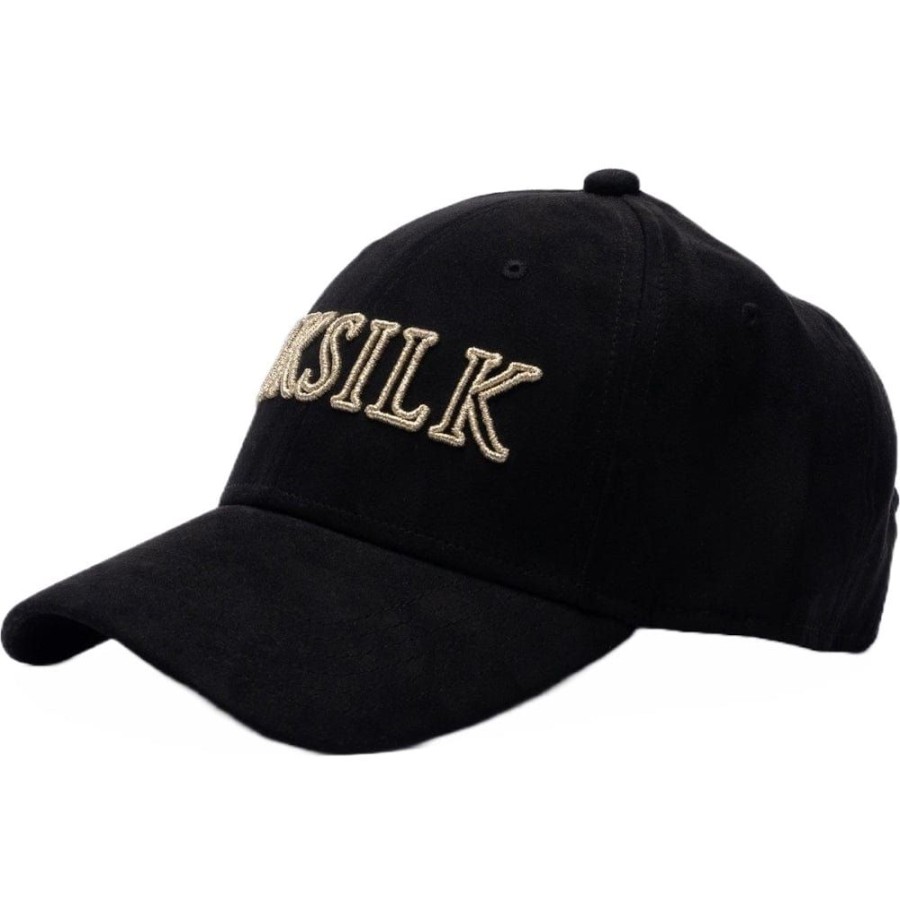 Men SikSilk Strapback | Siksilk Faux Suede Baseball Strapback Cap - Black